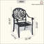 Chaise de patio en fonte d'aluminium 6 pièces avec structure et coussins (Identique à W1710S00479)-1304177879