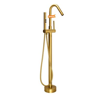 Single Handle Floor Mounted Freestanding Tub Filler with Diverter