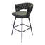 2 tabourets de bar en cuir tressé technique, couleur brun clair, fonction pivotante à 360 °, structure en métal, tabouret de comptoir rembourré avec dossier et repose-pieds pour tabourets multiples de 28 po (2), brun clair, fabrication, fabrication,