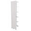 Armoire de coin Yaila, cinq tablettes ouvertes