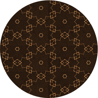 Tapis géométrique en laine orange