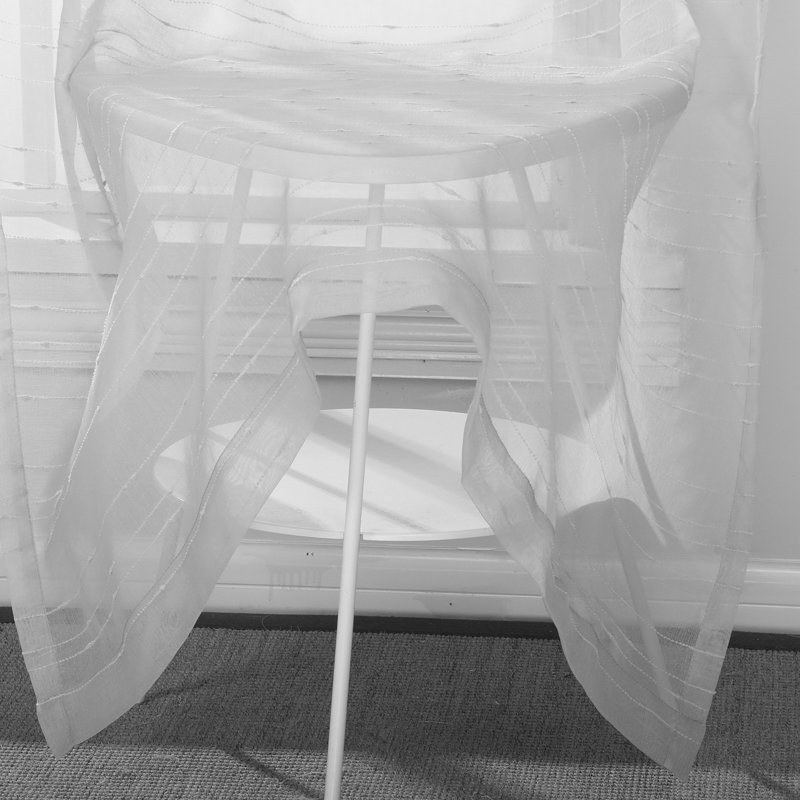 Paire de rideaux semi-transparents avec passe-tringle Aristteles, gris