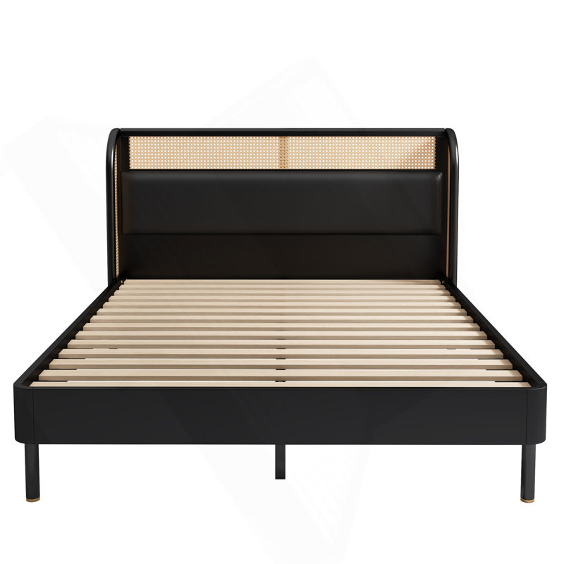 Modern Cannage Rattan Queen Bed - Stylish & Durable