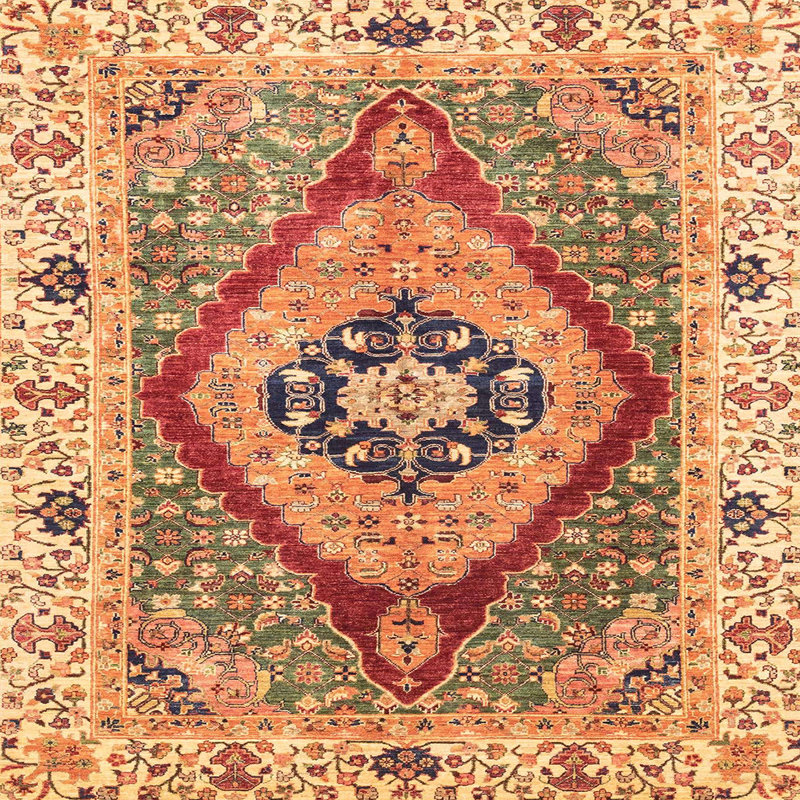 Abstract Indoor Rug, Square 8'