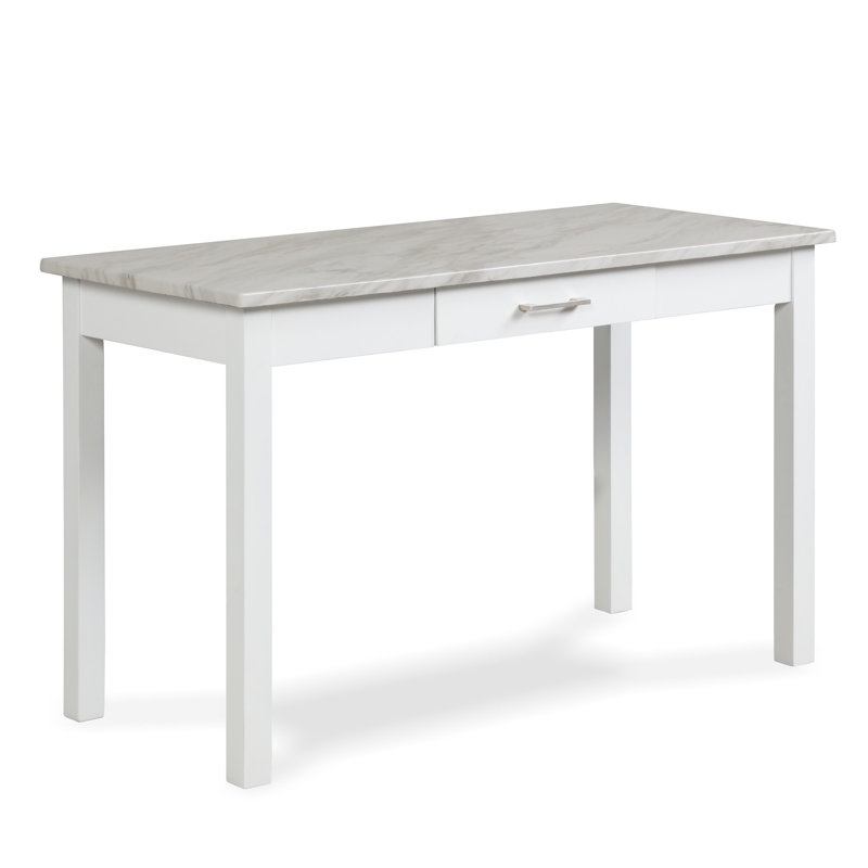 Marble Top Solid Wood Base Writing Desk