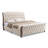 Dulane Queen Size Tufted Upholstered Sleigh Bed, Modern Chenille Platform Bed Frame, No Box Spring Required, cream-622284382