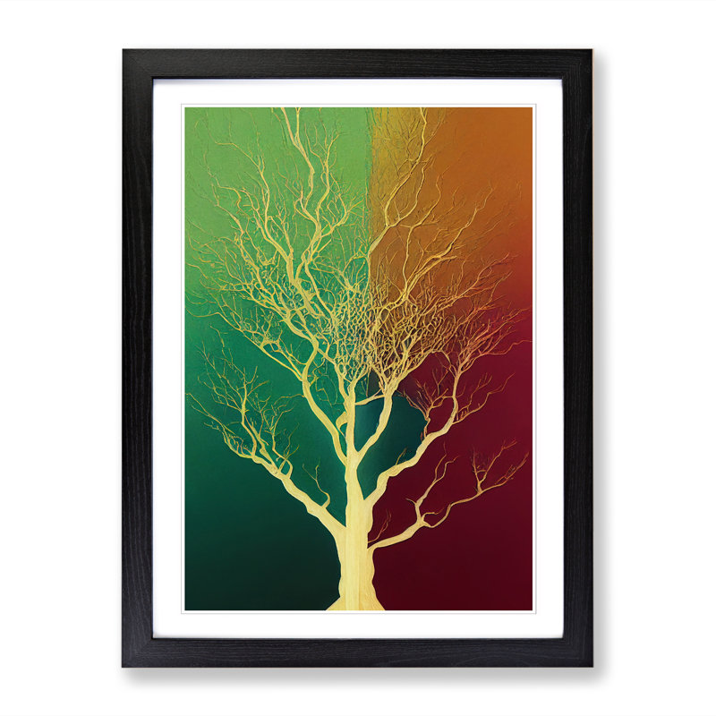Gothic Tree Vol.4 - Picture Frame Print, Black, 64cm H x 46cm W x 2cm D