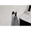 Crochet pour serviette de douche noir mat, 6 crochets et corrosion pour acier de salle de bain