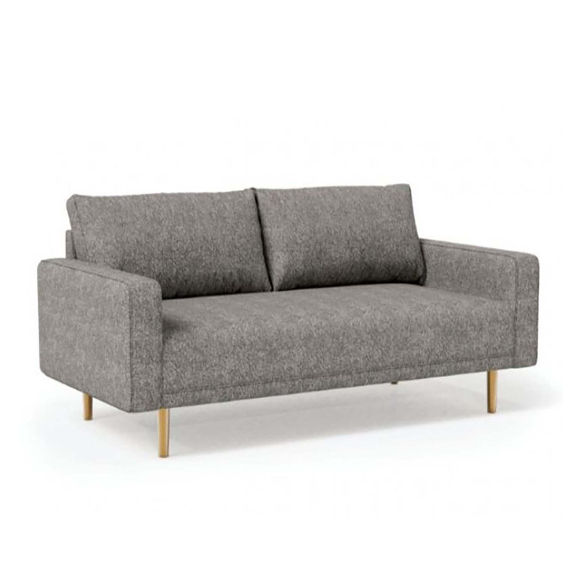 Causeuse rembourrée Saori, Gris anthracite bouclé, H 33 po x l 82,5 po x P 34,5 po