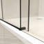 Porte de douche coulissante sans cadre 44-48 "x 76" H, verre trempé transparent 5/16 "(8Mm), cadre en acier inoxydable