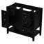 Base de meuble-lavabo noir 36 po - moderne, 1 armoire et 3 tiroirs fixes