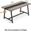 70,87 po, table de conférence rectangulaire moderne pour 6 à 8 personnes, bureau de direction avec structure en métal durable, grande surface de travail pour la collaboration entre la salle de conférence et l'équipe - gris et noir-784626521
