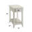 White Accent Table With Stop And Storage Compartments Solid Wood Composite In Drawer