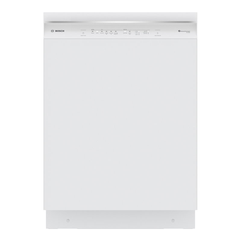 24" White Built-In Dishwasher with Stainless Steel Tub