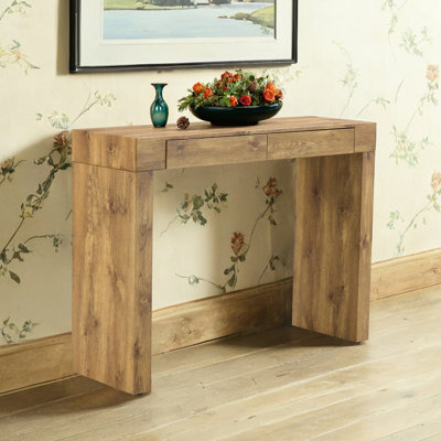 Table de salle à manger en bois aggloméré l 50 po x P 15,3 po avec rangement