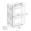 ZLINE 30 in. Autograph Double Wall Oven w/ Air Fry and White Doors w/ Gold Handles-1490436592