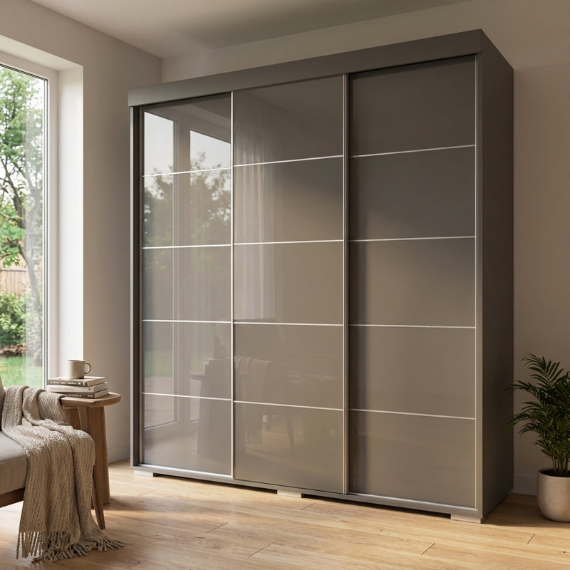 Garde-robe gris 71 po Aria, Gris