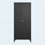 Armoire de rangement à 2 portes en métal avec 2 tablettes réglables-129435951