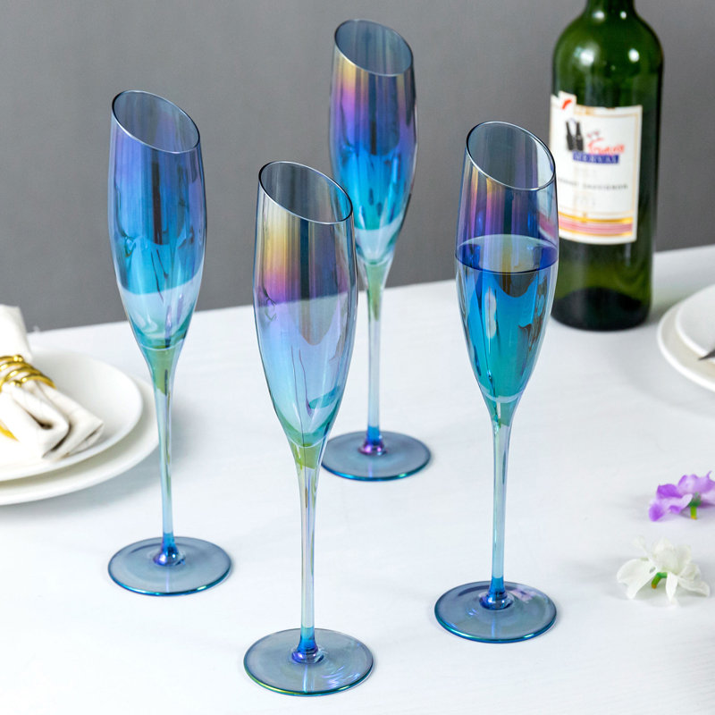 Flûte à champagne irisée 6 oz