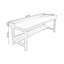 Nut-brown Rectangular Solid Wood writing desk-117867026