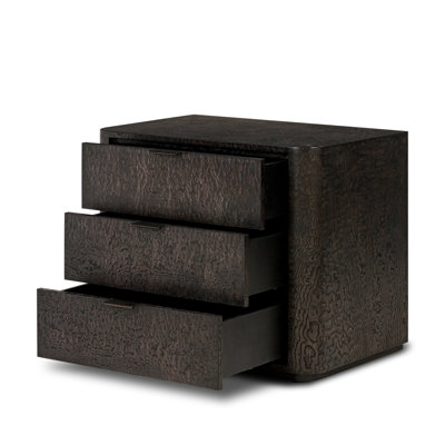 Stenson 3 Drawer Nightstand-Dark Tamo Ash Veneer