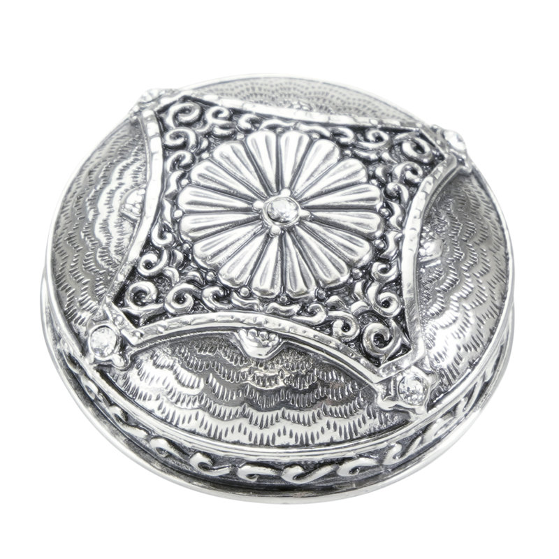 BRISTOL KNOB; DECORATED WITH SWAROVSKI® CRYSTALS; BURNISHED SILVER