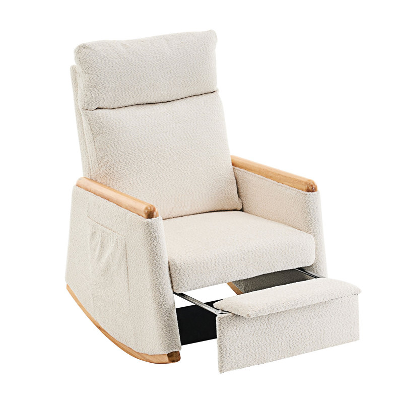 Chaise berçante d'appoint avec repose-pieds