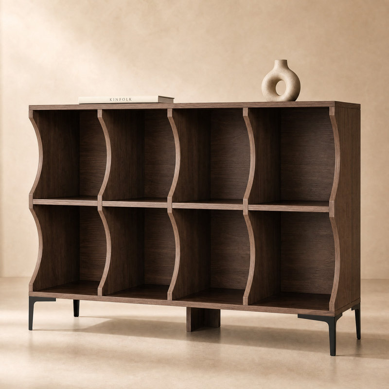 Chasse 49.6" Modern Dark Walnut Console Table