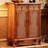 Brown Solid Wood Shoe Storage Bench