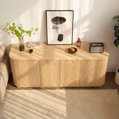 Armoire de rangement en bois avec motif vertical Wave