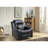Elegant Padded Arm Recliner In Black-327889097