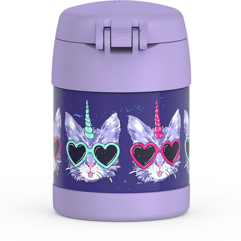 10 oz Pot à nourriture en acier inoxydable Funtainer® - Caticorns frais