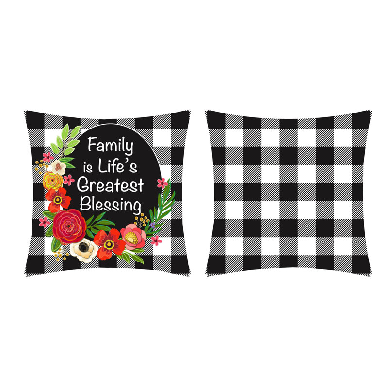 Housse de coussin d'extérieur Family Is Life's Greatest Blessing