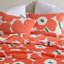 Unikko Orange/Green/White Organic Cotton Duvet Cover Set-408159261-467131657