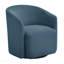 Fauteuil d'appoint pivotant en tonneau - bleu-130132890