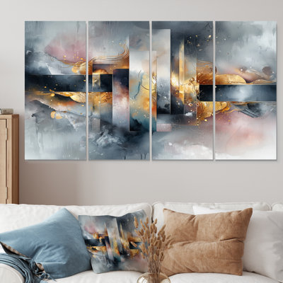 Geometric Ink Pulse III - Constructivism Wall Decor - Art mural moderne
