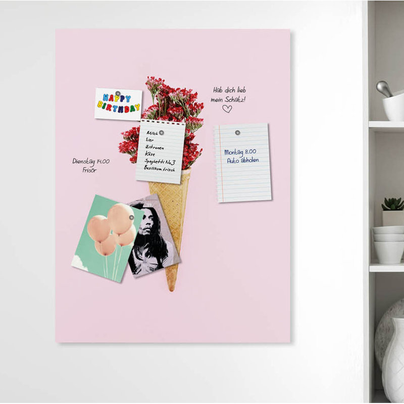 Magnetic Glass Photo Memo Board