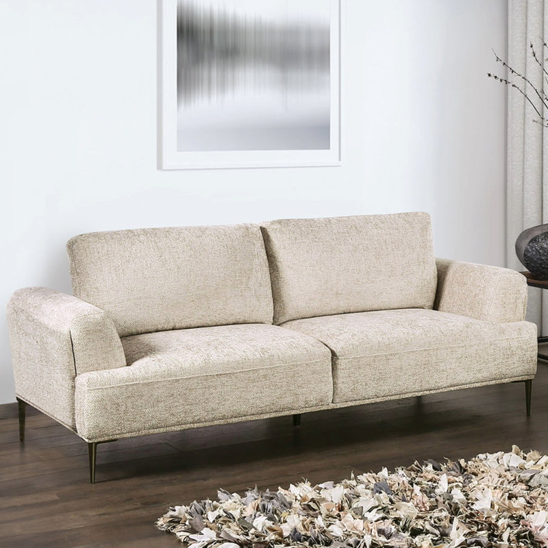 Canapé rembourré 81 po Kertu, Beige