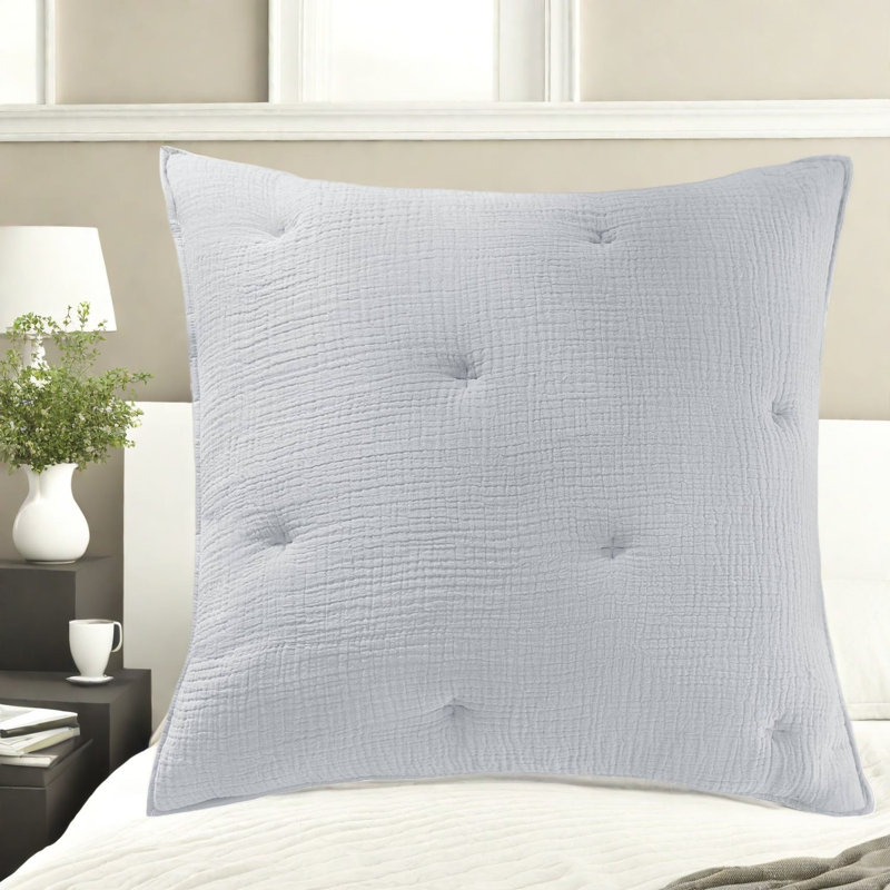 Soft Bedding Sets Cotton Gauze 26x26 Embroidered Euro Sham For Home
