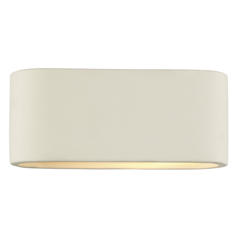 Ceramic Up & Downlight, 8 cm H x 19 cm W x 8 cm D