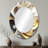 Abstract Geode Liquid - Abstract Oval Decorative Mirror On Metal-357858685