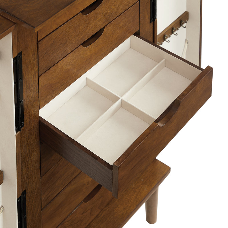 Naithan 18'' Wide Jewelry Armoire with Mirror