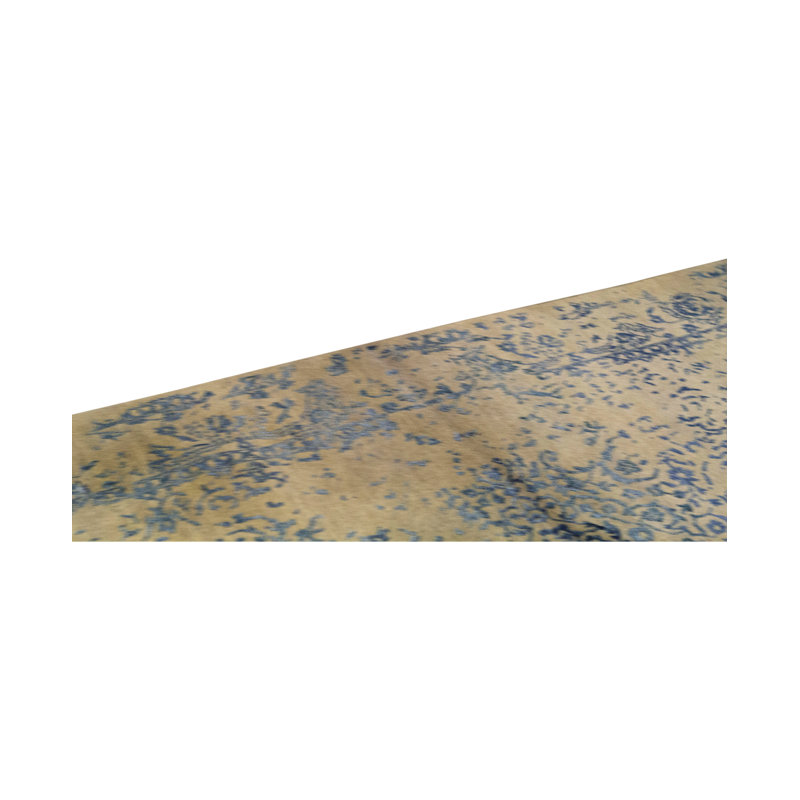 Tapis bleu et vert noué à la main de haute qualité