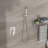 Brushed Nickel 10 Inch Shower Head - Ceiling Mount Square Dual With -Balanced Valve And Handheld Wand Adjustable Rainfall Detachable-124583765