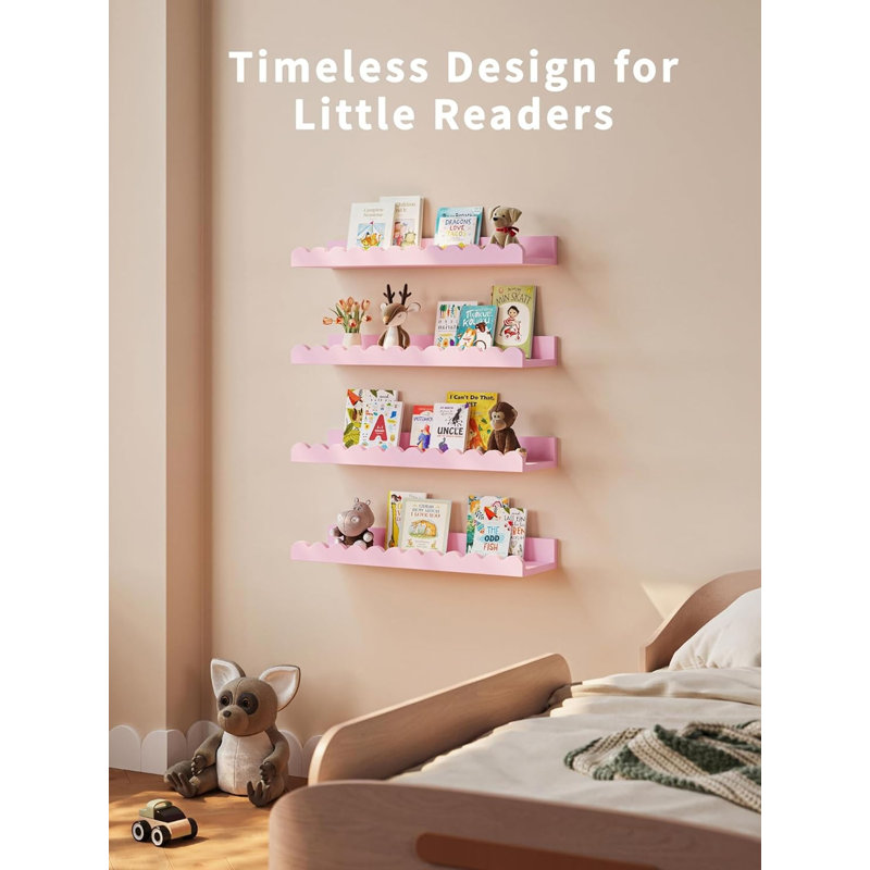 Tablettes flottantes, paquet de 4, rose