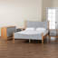 Ensemble de chambre avec grand lit 4 pièces en velours côtelé gris et chêne brun Taylin
