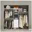 Système d'organisation 96 po, rangement pour garde-robe 8 pi avec 3 tablettes réglables, 3 tringles extensibles et 3 tiroirs, porte-vêtements intégré, L 96 po x l 16 po x H 82 po