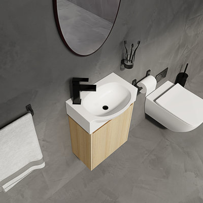 Rangement de salle de bain, ensemble de meuble-lavabo simple pour petit espace de salle de bain