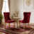 Burgundy Red Velvet-Gold Leg
