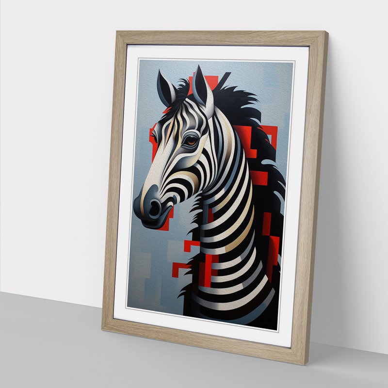 Pony Hard Edge - Wall Art, 34cm H x 25cm W x 2cm D, Oak